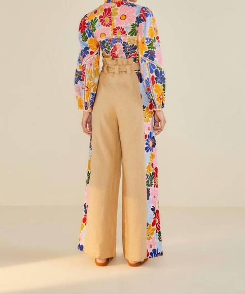 NEW FARM RIO sunny daisies pants in sand - Picture 3 of 4